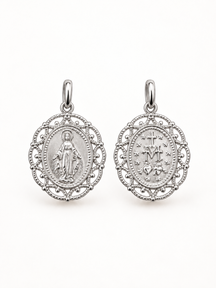 Medalla milagrosa calada silver
