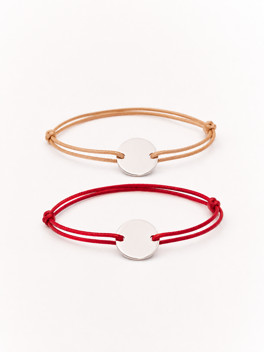 Pulsera cordón ANAIS silver + aros REINA ZIRCONIA silver