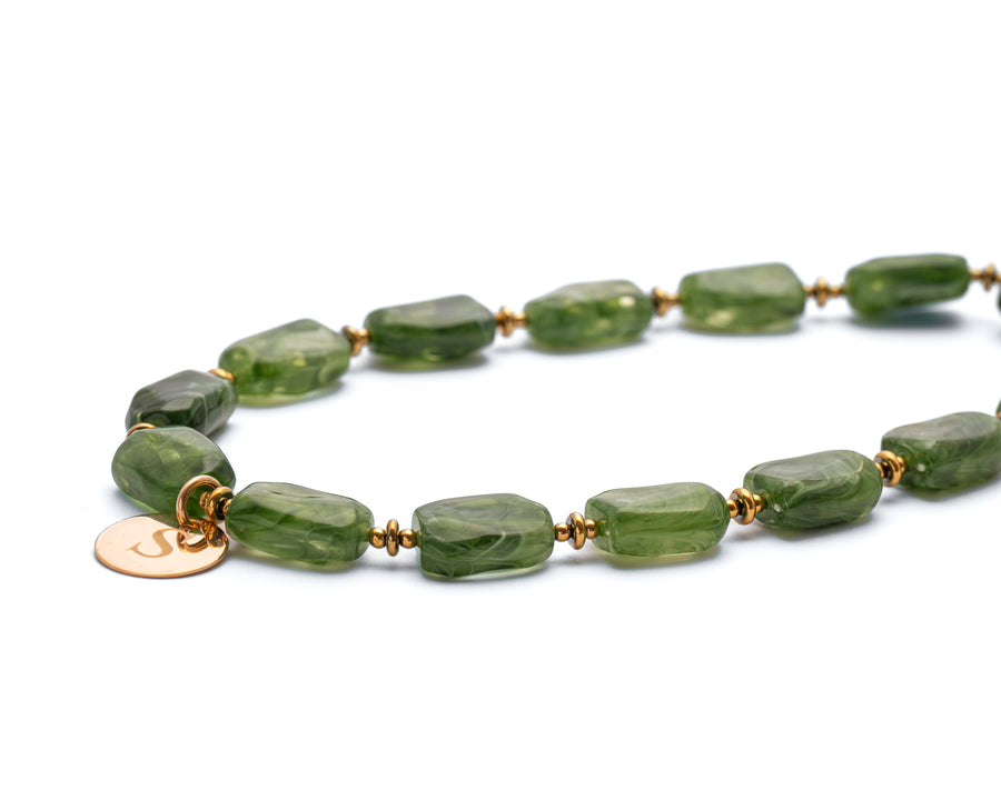 Collar petra + medalla emma L